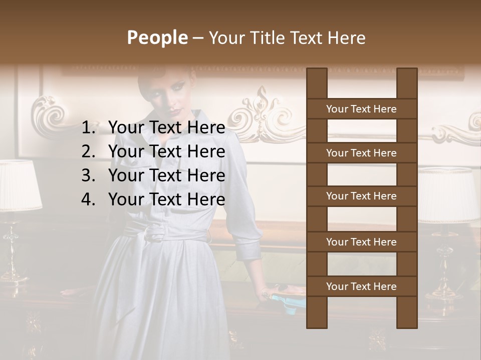 Lady Woman Standing PowerPoint Template