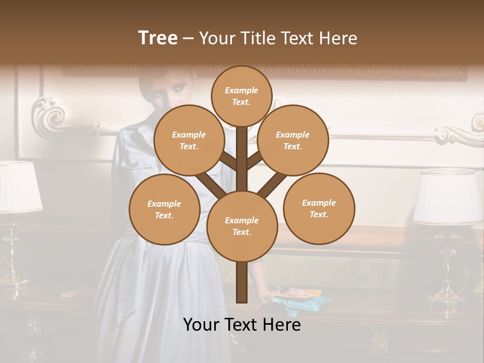 Lady Woman Standing PowerPoint Template