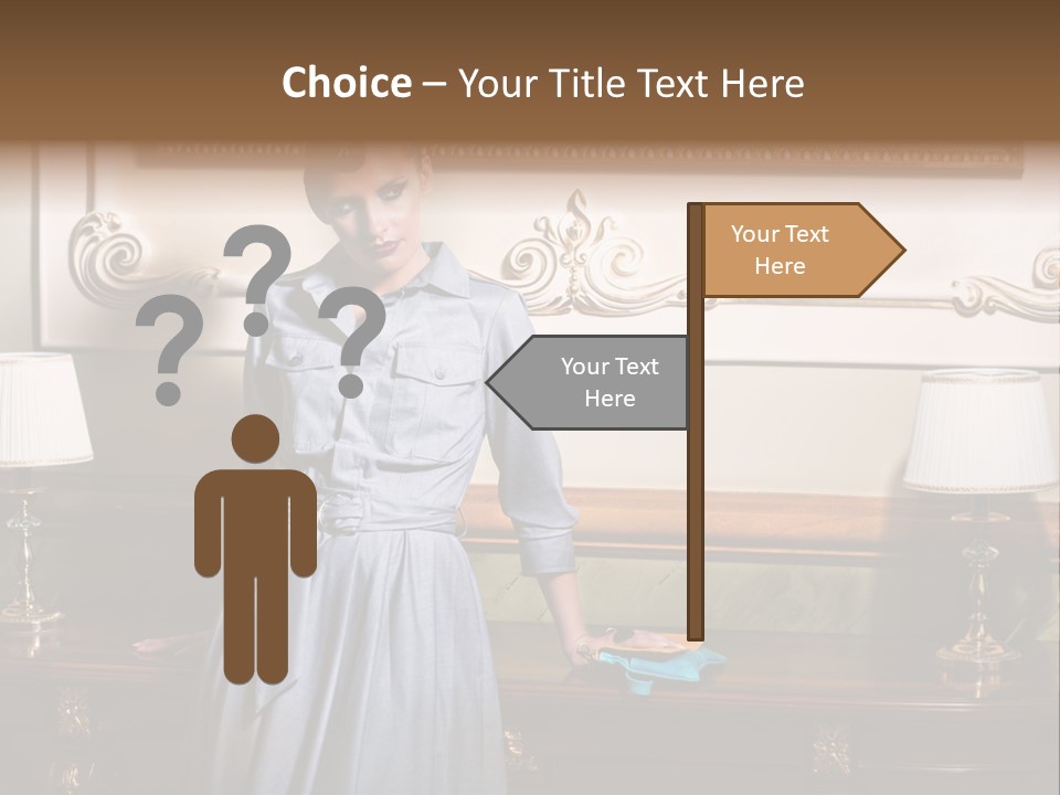 Lady Woman Standing PowerPoint Template