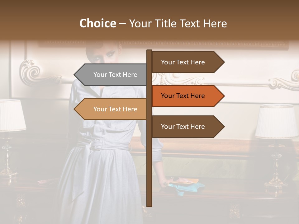 Lady Woman Standing PowerPoint Template