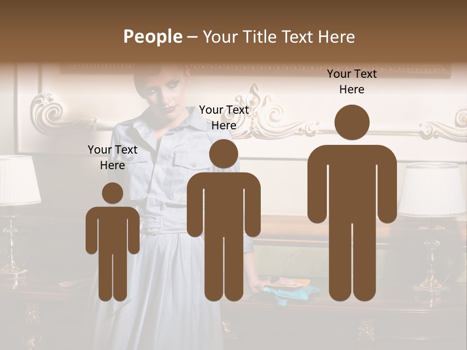 Lady Woman Standing PowerPoint Template