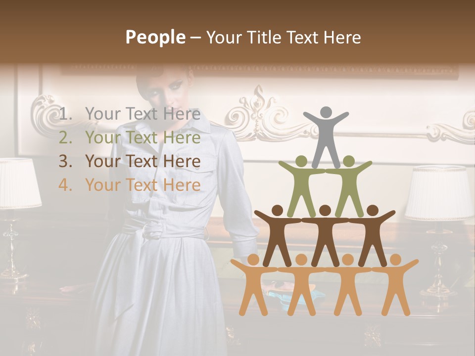 Lady Woman Standing PowerPoint Template