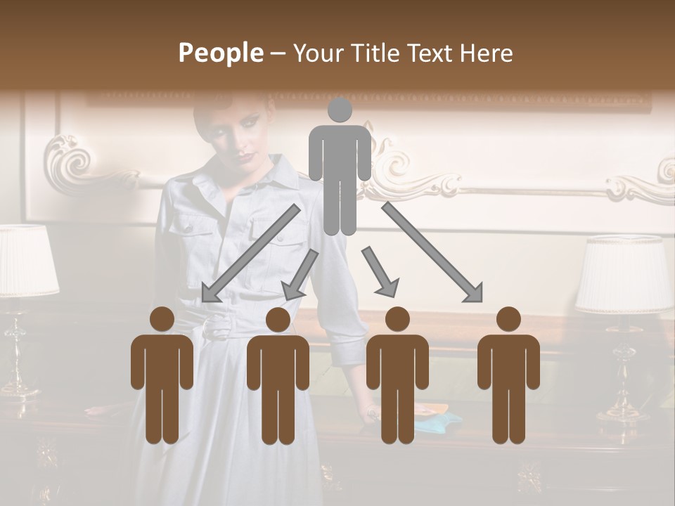 Lady Woman Standing PowerPoint Template