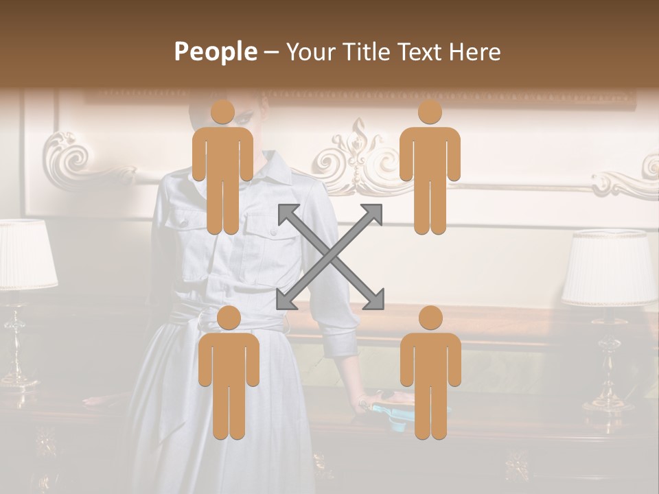 Lady Woman Standing PowerPoint Template