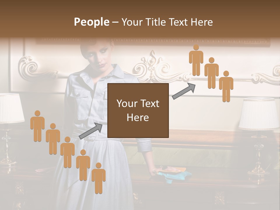 Lady Woman Standing PowerPoint Template