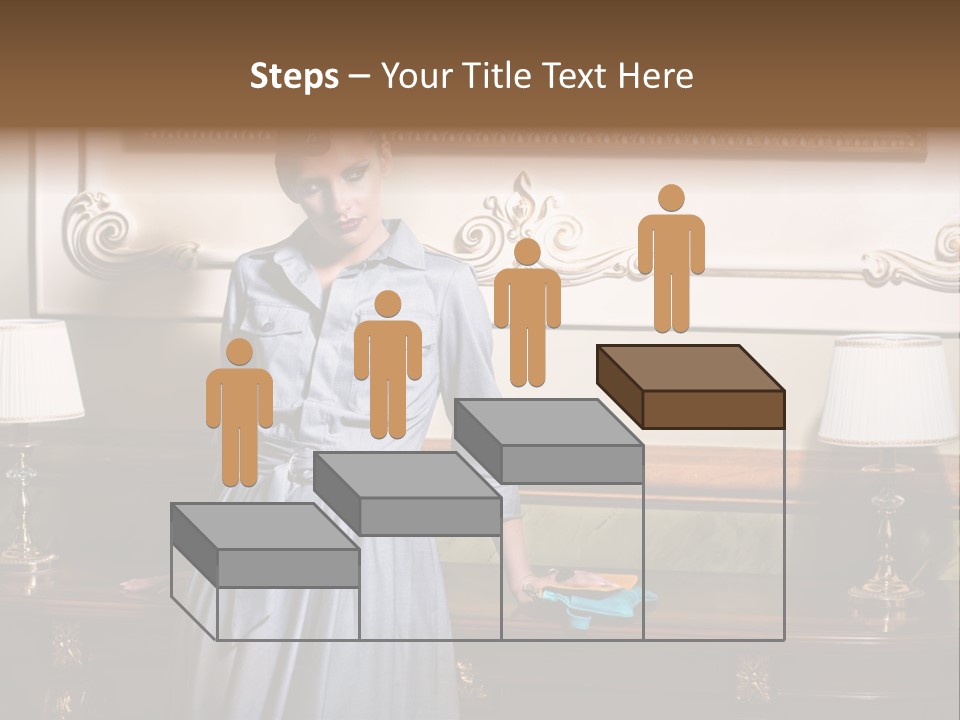 Lady Woman Standing PowerPoint Template
