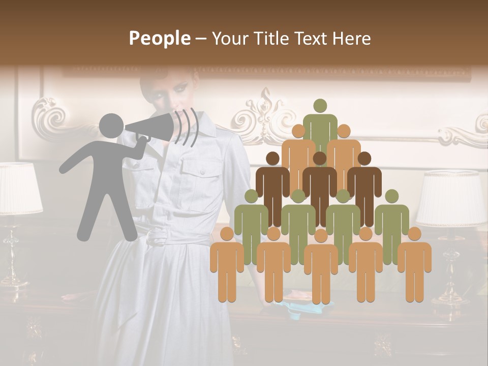 Lady Woman Standing PowerPoint Template
