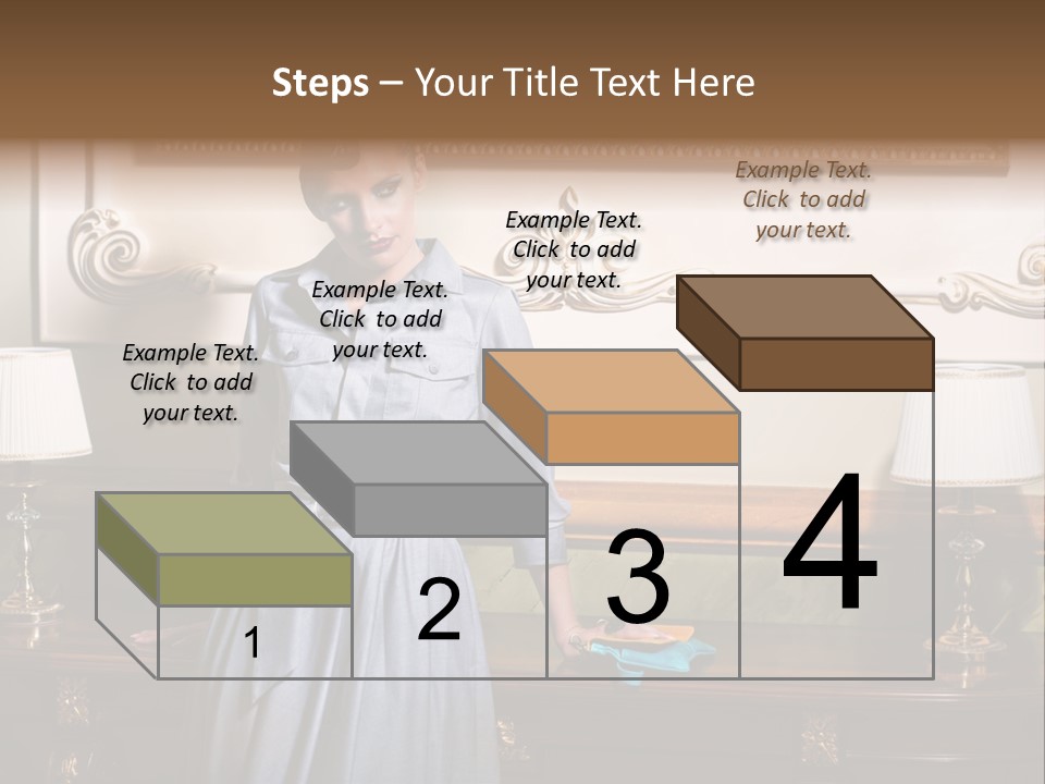 Lady Woman Standing PowerPoint Template