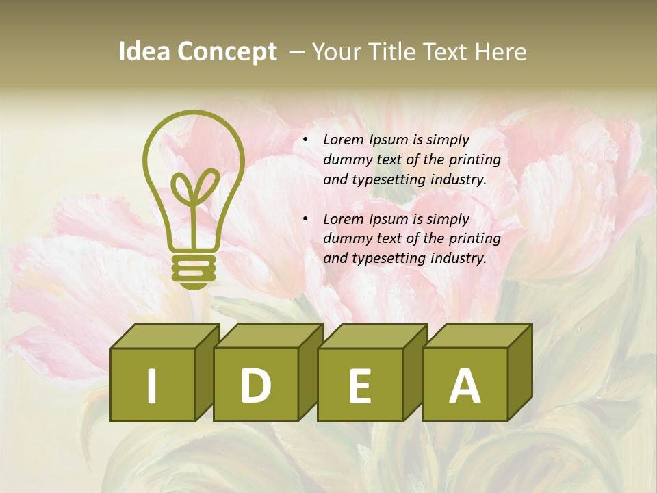 Illustration Paint Nobody PowerPoint Template