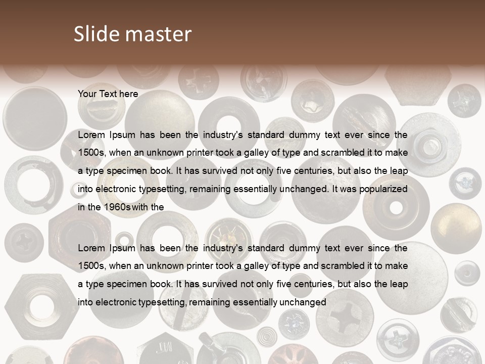 Bolt Design Cogwheel PowerPoint Template