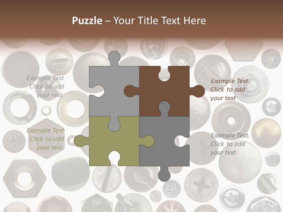 Bolt Design Cogwheel PowerPoint Template