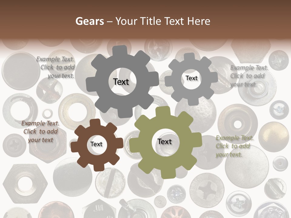 Bolt Design Cogwheel PowerPoint Template