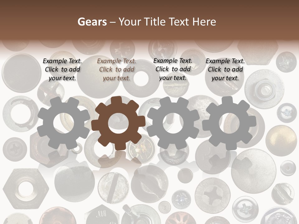 Bolt Design Cogwheel PowerPoint Template