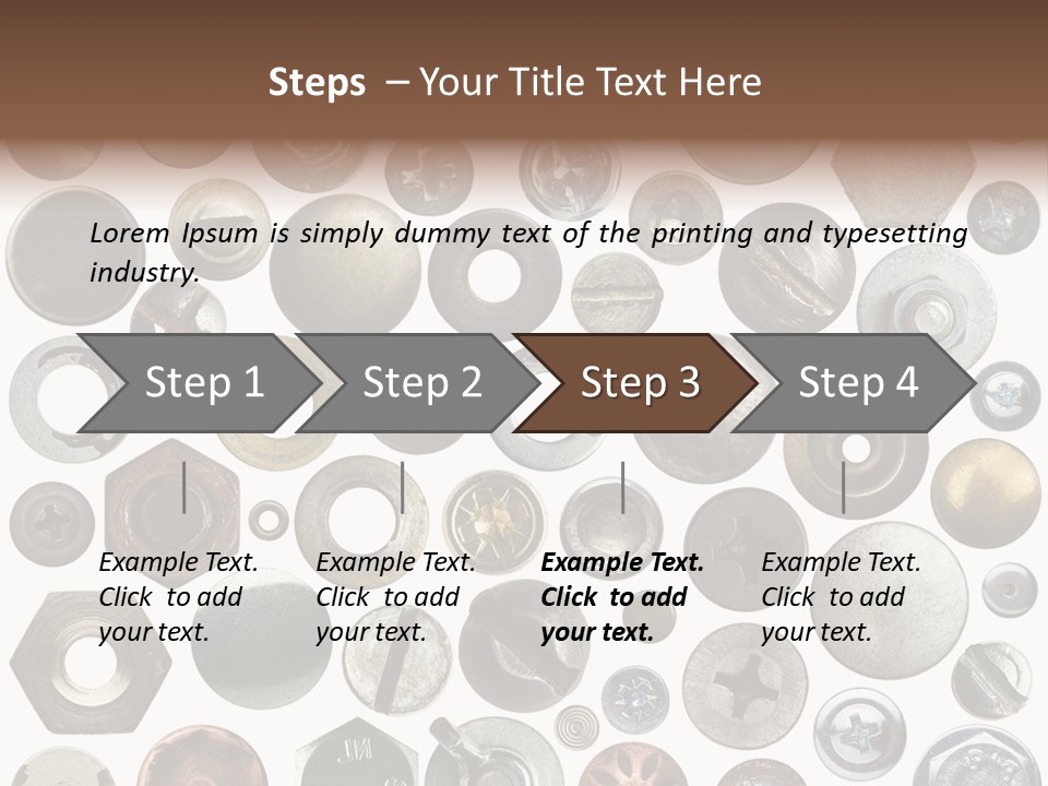 Bolt Design Cogwheel PowerPoint Template