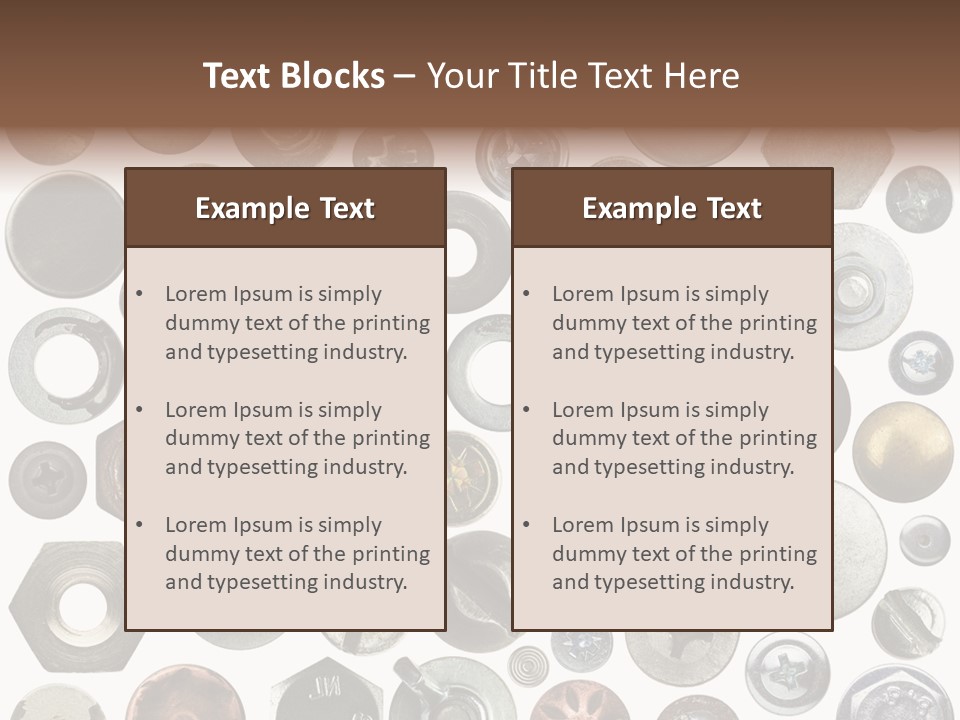 Bolt Design Cogwheel PowerPoint Template