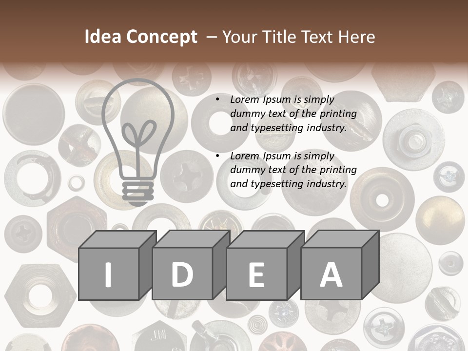 Bolt Design Cogwheel PowerPoint Template