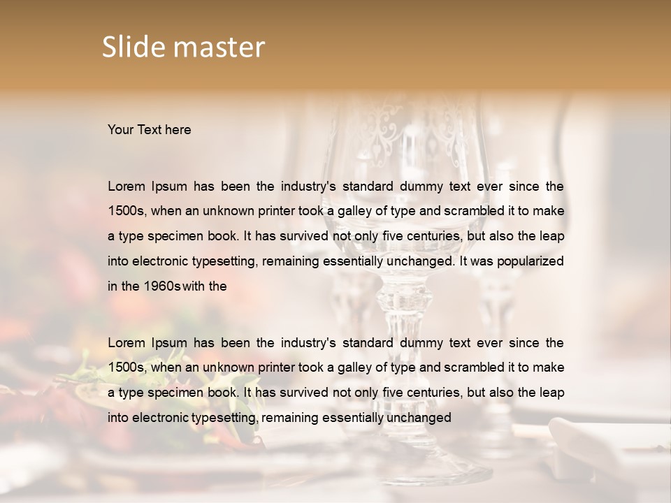 Tablecloth Bright Table PowerPoint Template