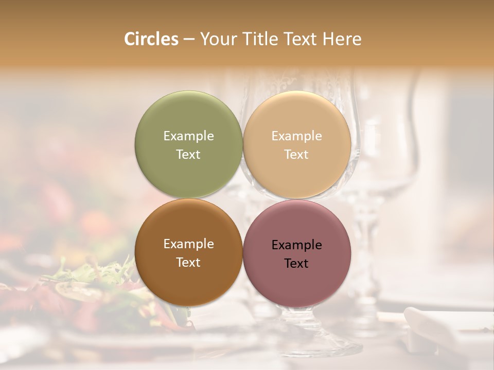 Tablecloth Bright Table PowerPoint Template