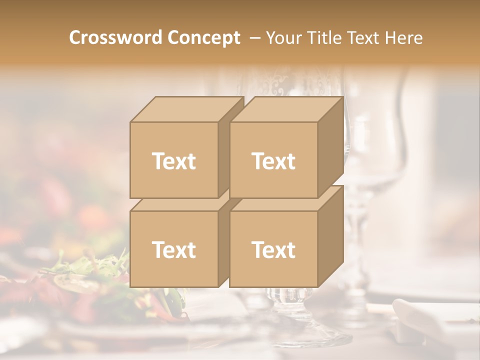 Tablecloth Bright Table PowerPoint Template