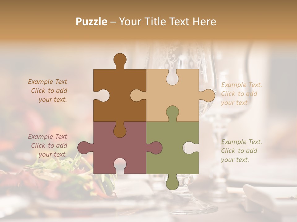 Tablecloth Bright Table PowerPoint Template