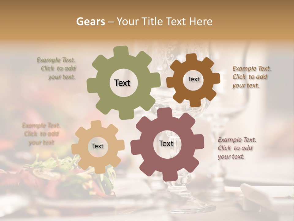 Tablecloth Bright Table PowerPoint Template