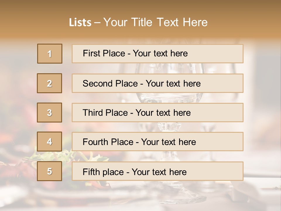 Tablecloth Bright Table PowerPoint Template