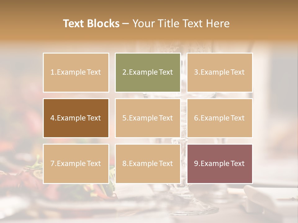 Tablecloth Bright Table PowerPoint Template