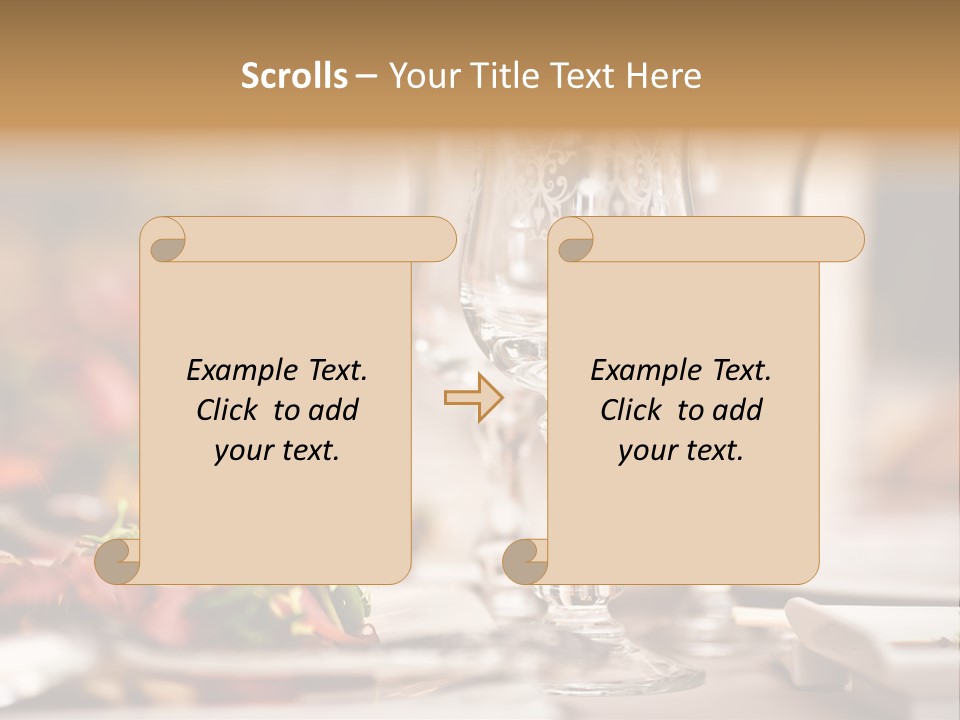 Tablecloth Bright Table PowerPoint Template