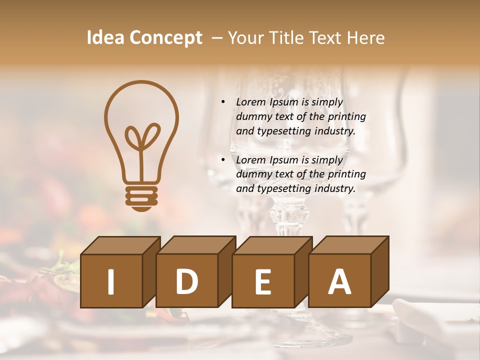 Tablecloth Bright Table PowerPoint Template