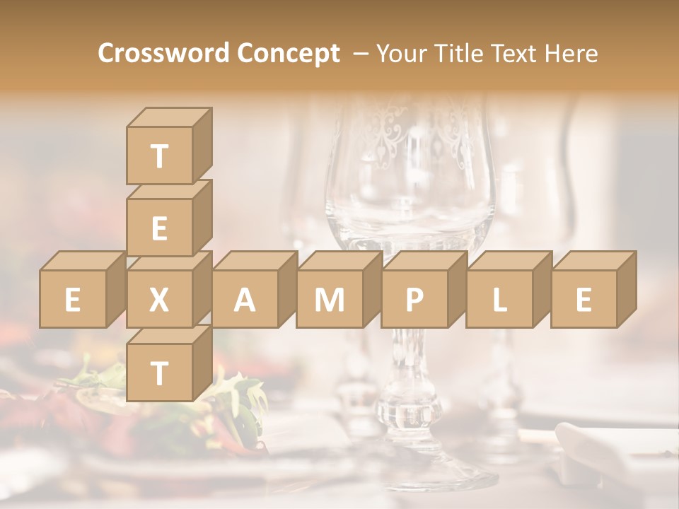 Tablecloth Bright Table PowerPoint Template