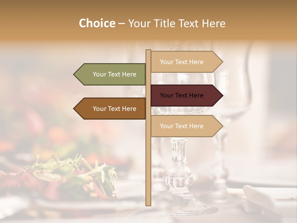 Tablecloth Bright Table PowerPoint Template