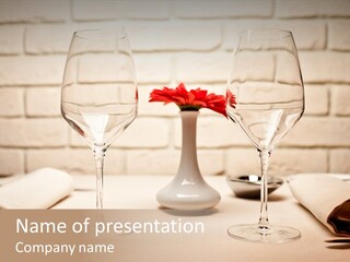 Drink Knife Food PowerPoint Template