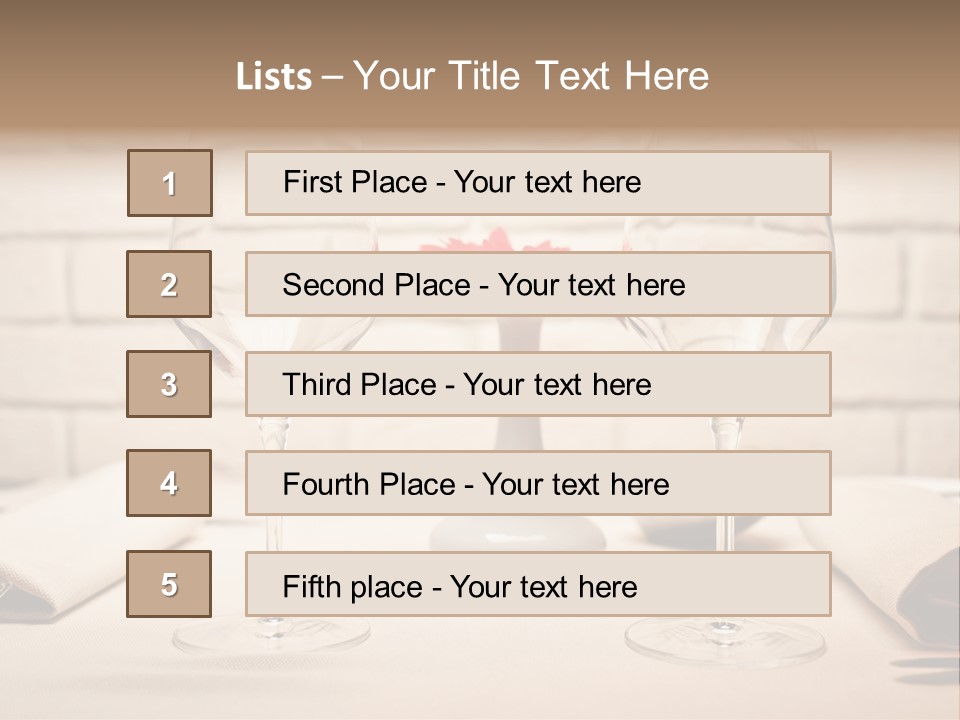 Drink Knife Food PowerPoint Template