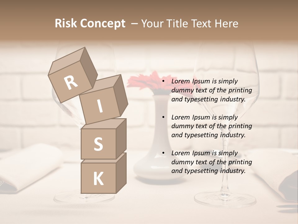 Drink Knife Food PowerPoint Template