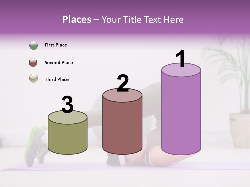 Space Athlete Brunette PowerPoint Template