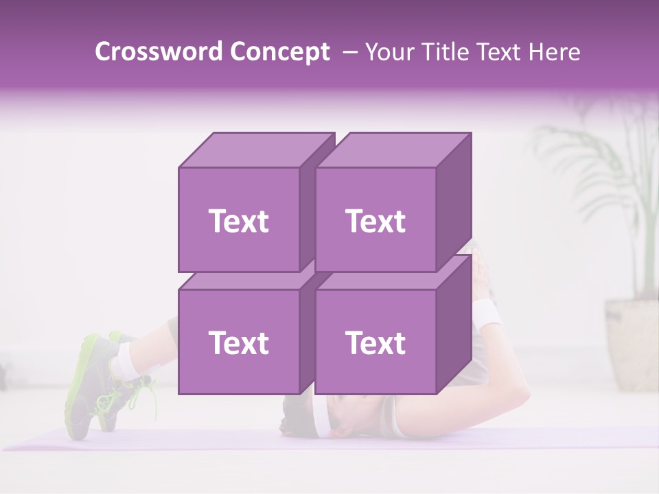 Space Athlete Brunette PowerPoint Template