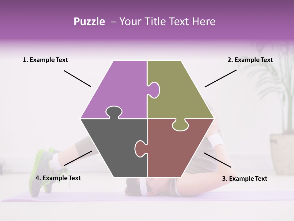 Space Athlete Brunette PowerPoint Template