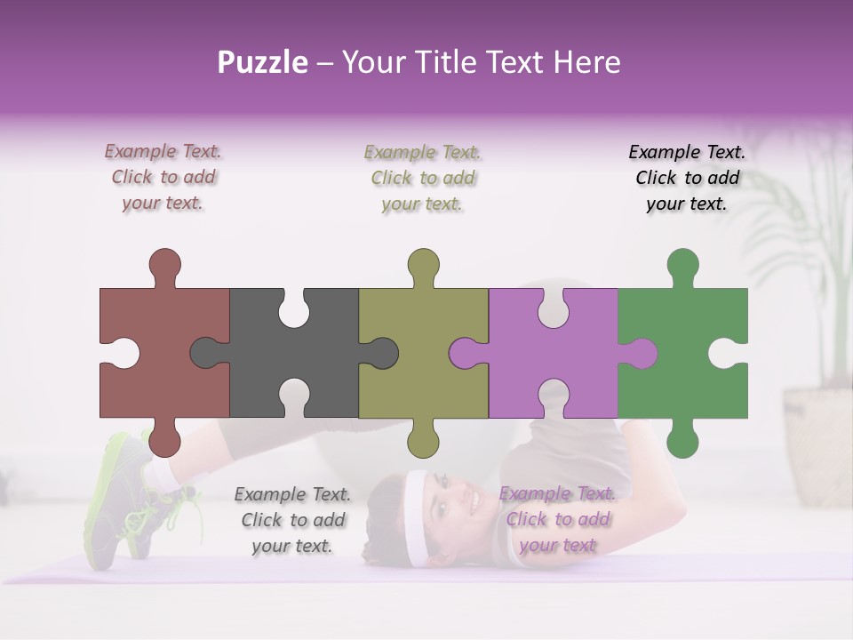 Space Athlete Brunette PowerPoint Template