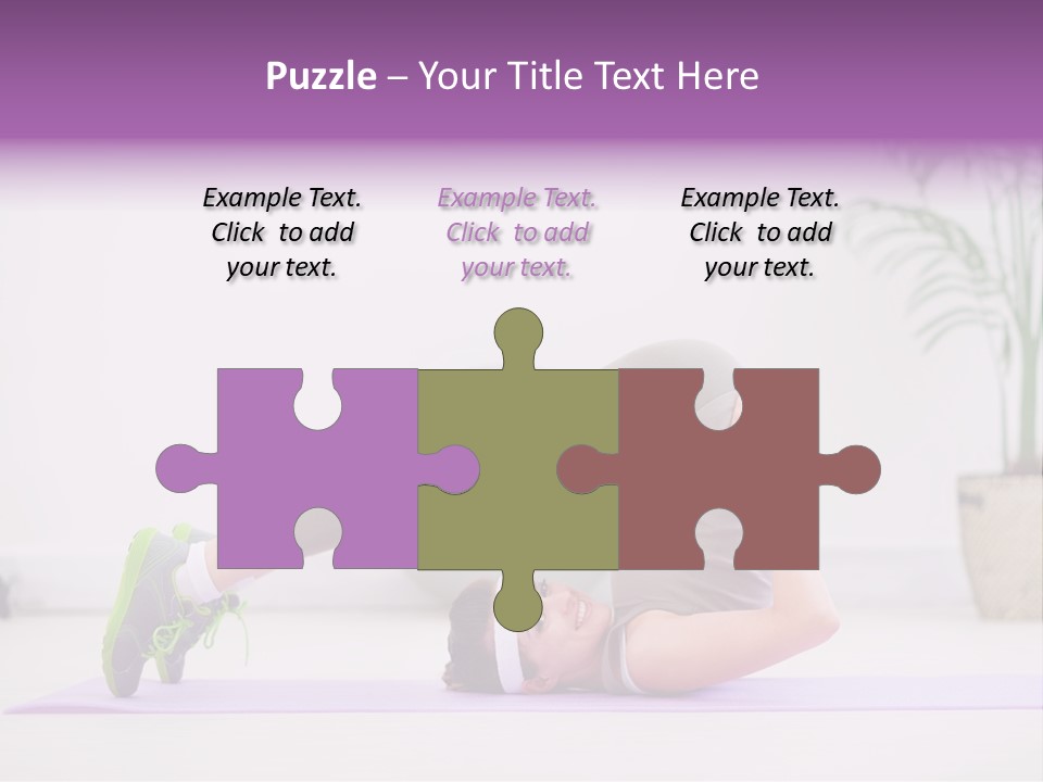 Space Athlete Brunette PowerPoint Template