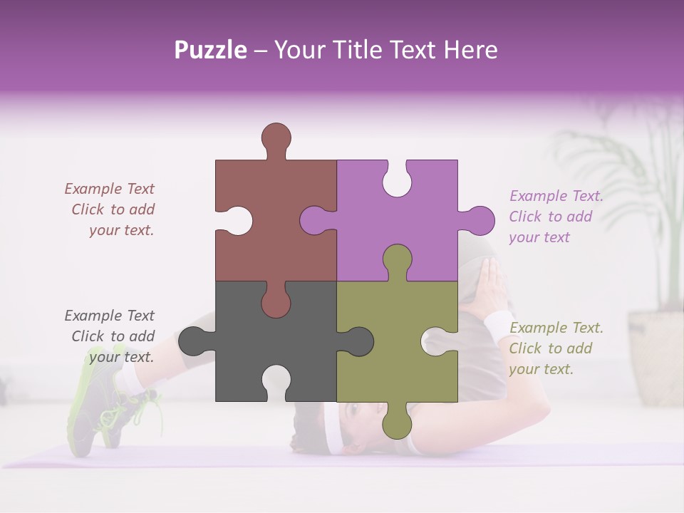 Space Athlete Brunette PowerPoint Template