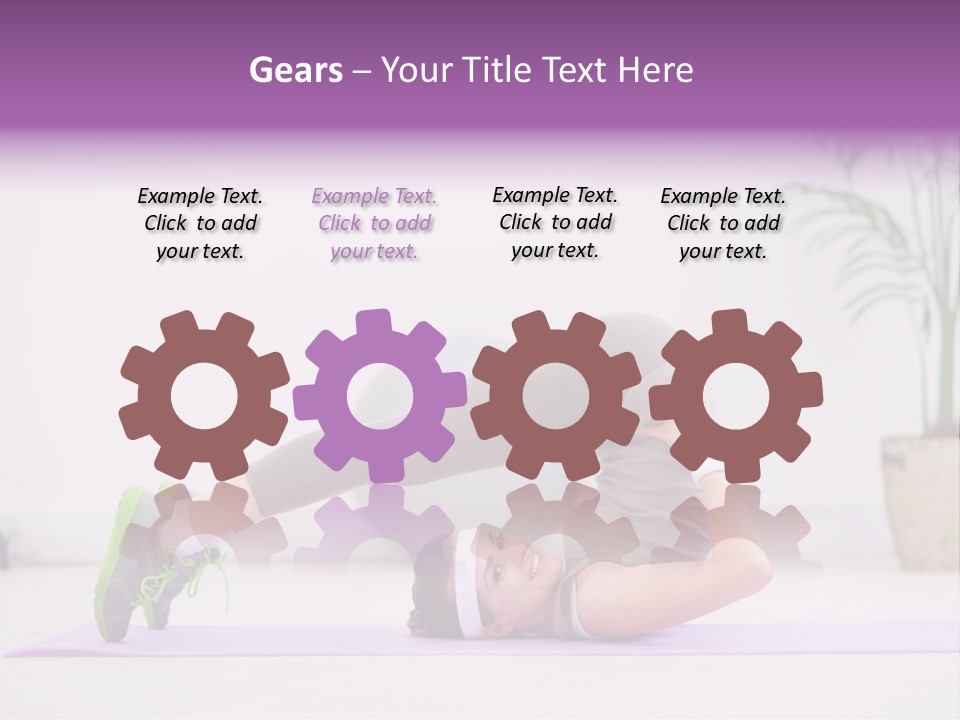 Space Athlete Brunette PowerPoint Template