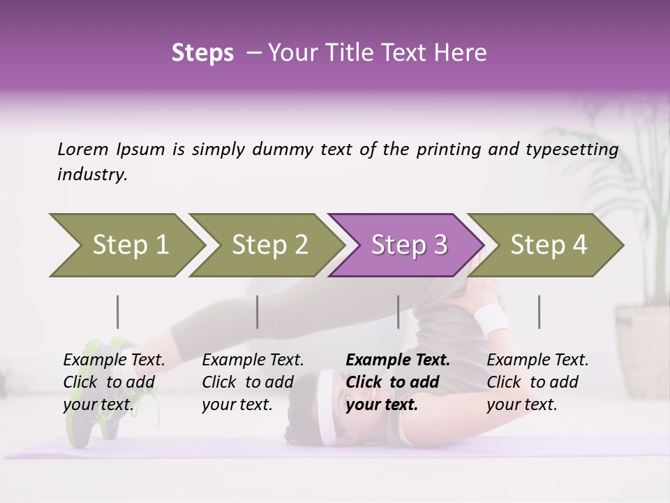 Space Athlete Brunette PowerPoint Template