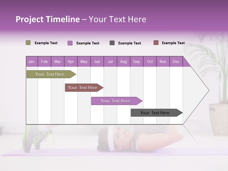 Space Athlete Brunette PowerPoint Template