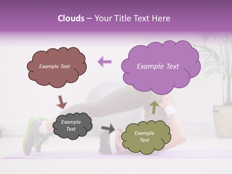 Space Athlete Brunette PowerPoint Template