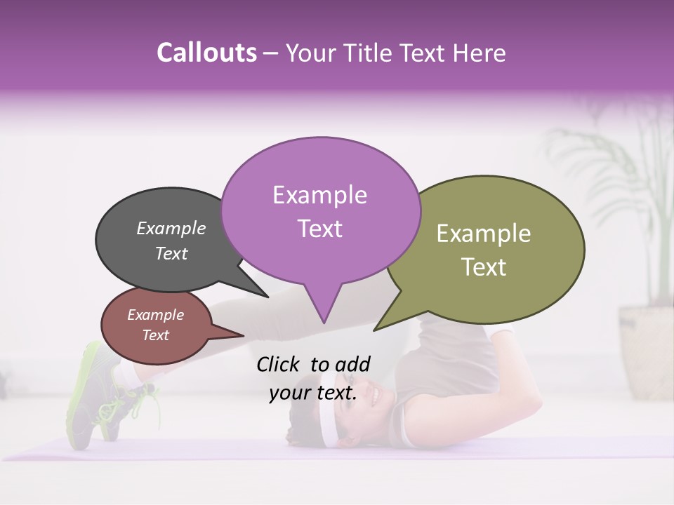 Space Athlete Brunette PowerPoint Template