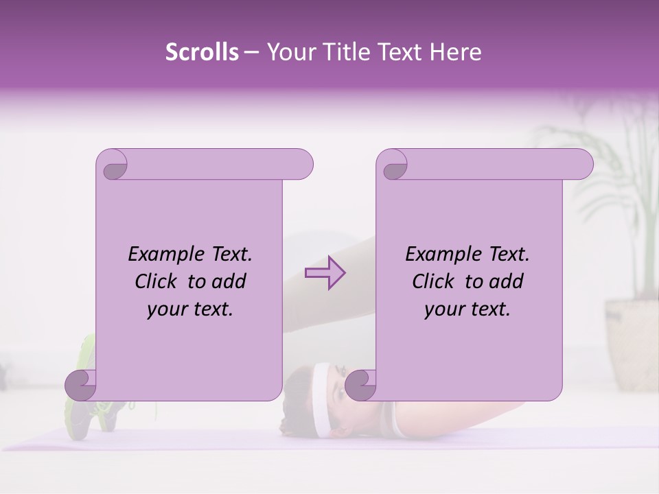 Space Athlete Brunette PowerPoint Template