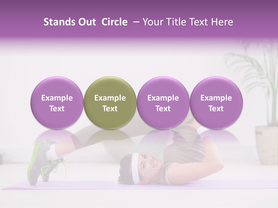 Space Athlete Brunette PowerPoint Template