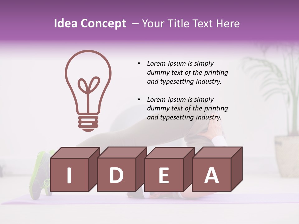 Space Athlete Brunette PowerPoint Template