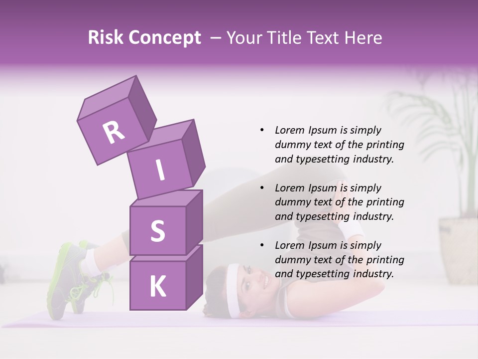 Space Athlete Brunette PowerPoint Template