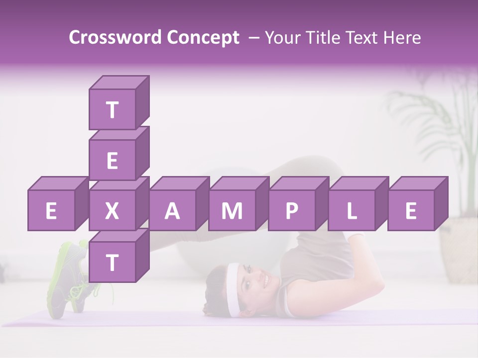 Space Athlete Brunette PowerPoint Template